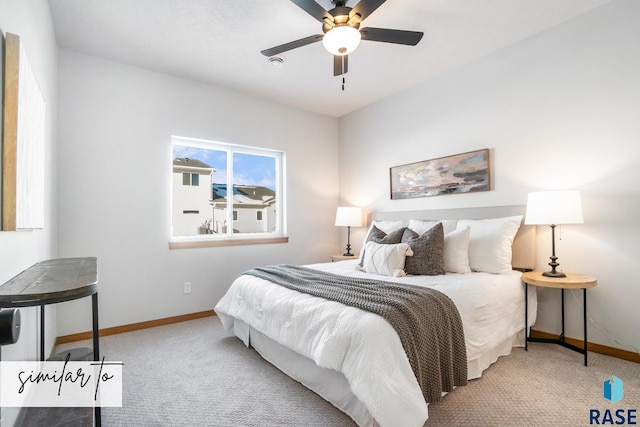 5707 E Avett Pl, Sioux Falls, SD 57108 - bedroom featuring baseboards, carpet floors, and ceiling fan
