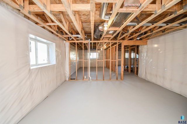 basement featuring a wealth of natural light