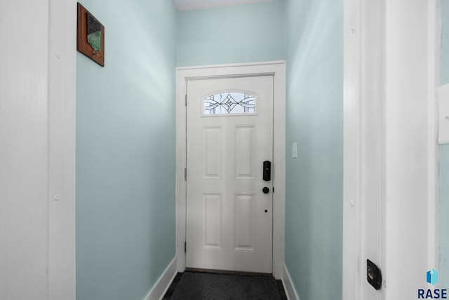 entryway with baseboards