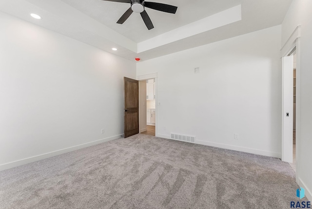 2700 N Vermillion Cir, Tea, SD 57064 - empty room featuring carpet flooring, a ceiling fan, visible vents, and recessed lighting
