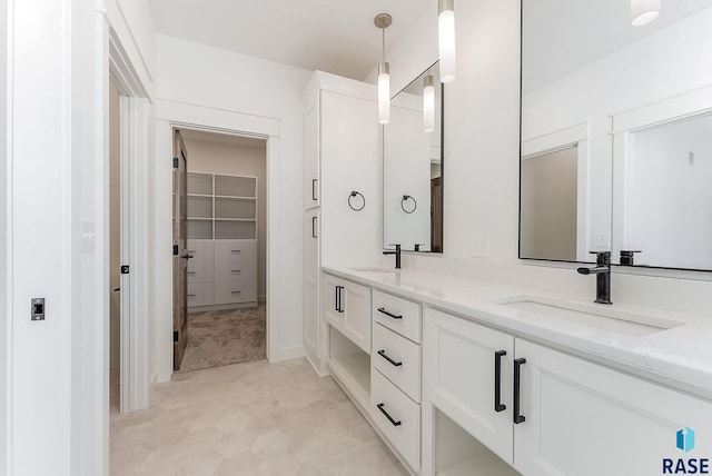 2700 N Vermillion Cir, Tea, SD 57064 - bathroom featuring double vanity, a sink, and a spacious closet