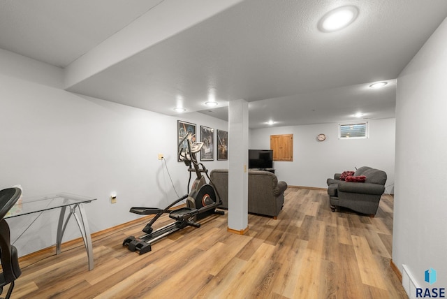 5215 E Belmont St, Sioux Falls, SD 57110 - workout room with baseboards and light wood-type flooring