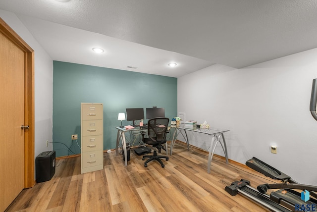 5215 E Belmont St, Sioux Falls, SD 57110 - office space with recessed lighting, baseboards, and light wood-style flooring