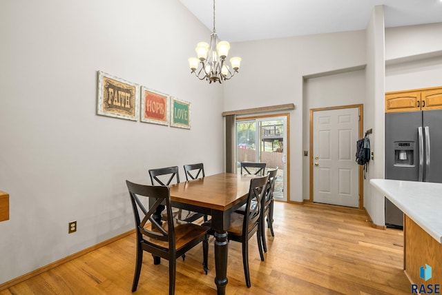 5215 E Belmont St, Sioux Falls, SD 57110 - dining space featuring a notable chandelier and light wood-style flooring