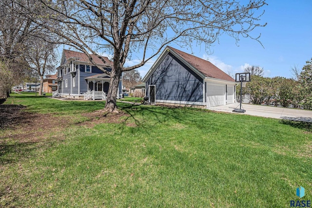 exterior space with a garage and driveway