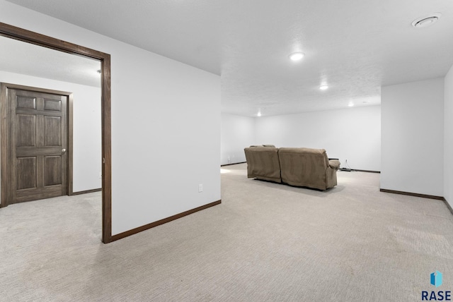 5400 S Whisper Cove Trl, Sioux Falls, SD 57108 - living room featuring carpet floors, recessed lighting, and baseboards