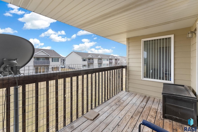 balcony with a residential view