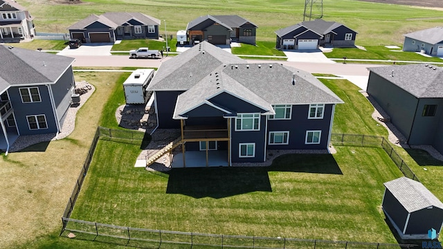 drone / aerial view featuring a residential view