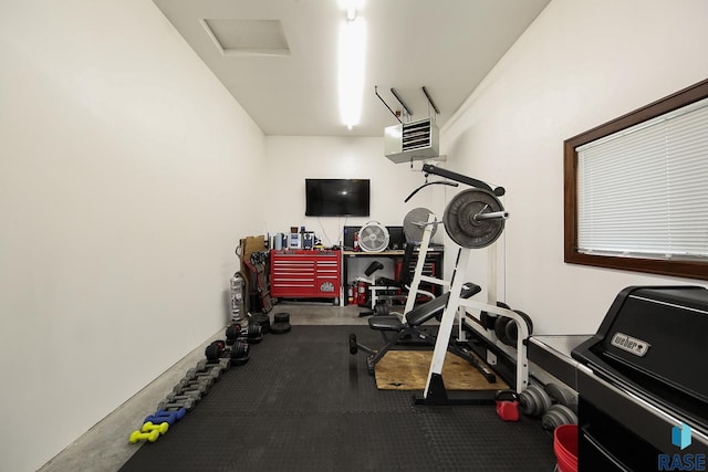 view of exercise area
