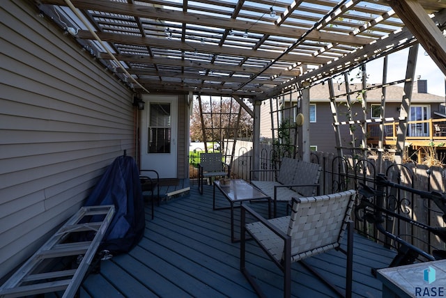 view of wooden terrace