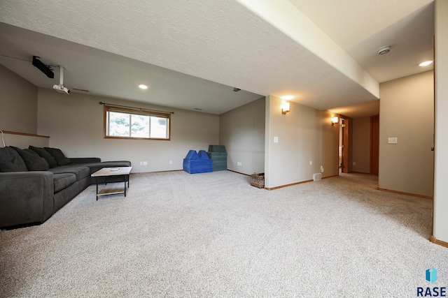3219 S Grace Ave, Sioux Falls, SD 57103 - carpeted living area with baseboards and recessed lighting