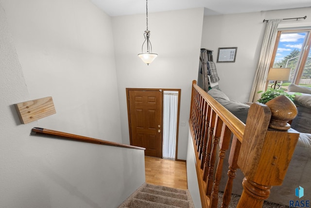4108 E 23rd St, Sioux Falls, SD 57103 - stairway with wood finished floors