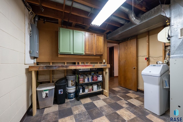 4108 E 23rd St, Sioux Falls, SD 57103 - unfinished below grade area with concrete block wall and electric panel