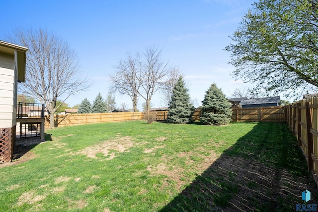 4108 E 23rd St, Sioux Falls, SD 57103 - view of yard with a fenced backyard