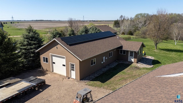 bird's eye view with a rural view