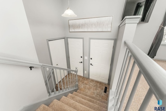 view of stairway