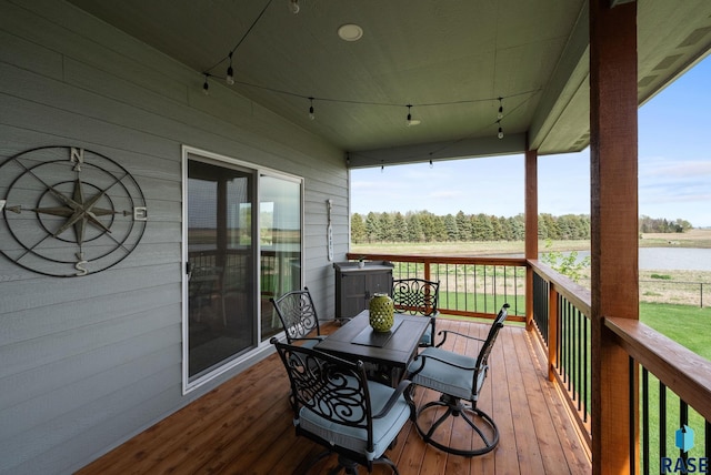 922 Johnson Creek Ct, Harrisburg, SD 57032 - wooden terrace featuring outdoor dining space