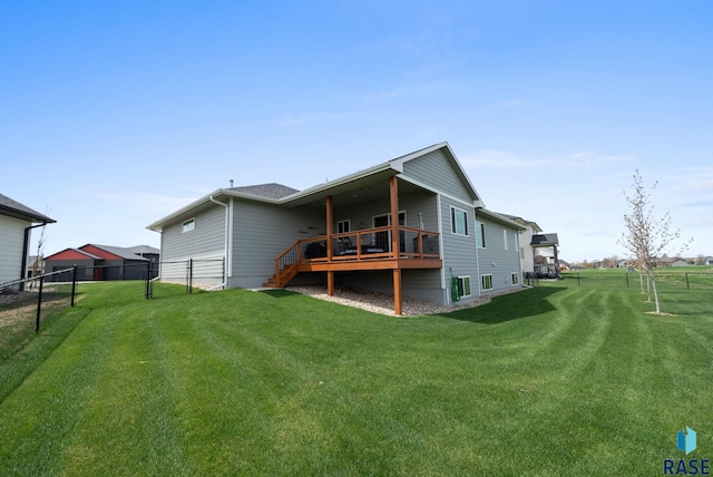 922 Johnson Creek Ct, Harrisburg, SD 57032 - back of property with a deck
