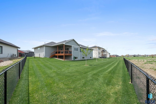 922 Johnson Creek Ct, Harrisburg, SD 57032 - rear view of house with stairway, a deck, and a residential view