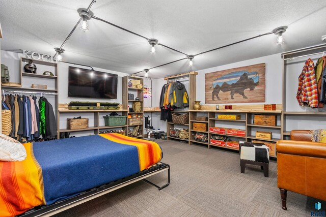 5604 S Jersey Tess Dr, Sioux Falls, SD 57108 - bedroom featuring a textured ceiling and carpet