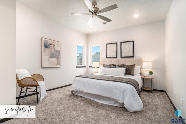 6218 S Tanner Ave, Sioux Falls, SD 57108 - bedroom featuring ceiling fan, carpet flooring, and baseboards