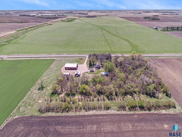 drone / aerial view with a rural view