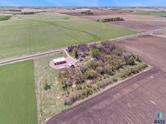 bird's eye view featuring a rural view
