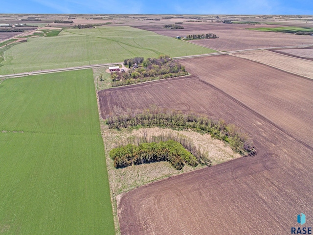 bird's eye view with a rural view