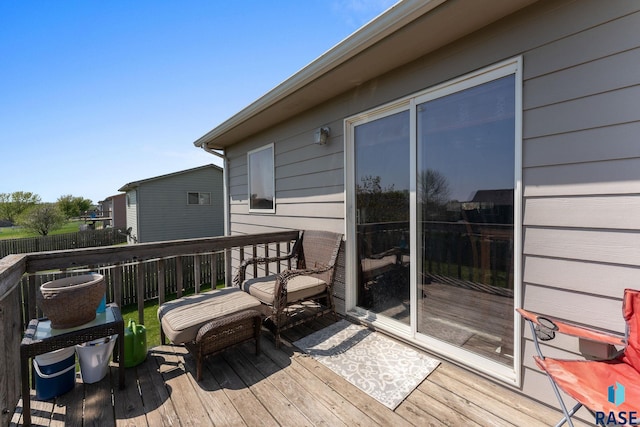 deck with fence
