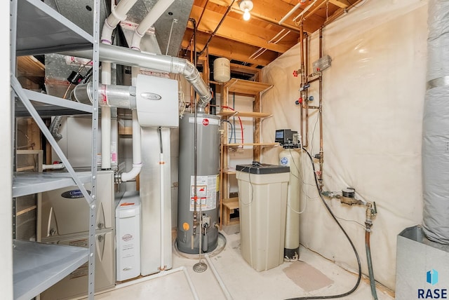 utilities featuring gas water heater