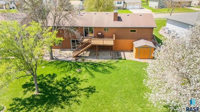 aerial view featuring a residential view