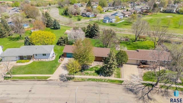 aerial view featuring a residential view