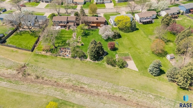 bird's eye view with a residential view