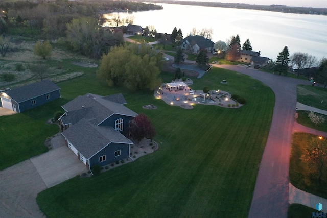 6601 Lenola Hts, Wentworth, SD 57075 - drone / aerial view with a water view and a residential view