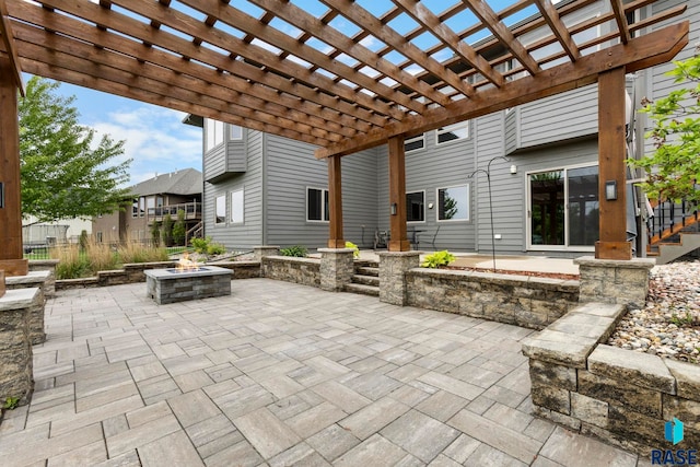 2708 W Bitterroot St, Sioux Falls, SD 57108 - view of patio / terrace featuring a fire pit