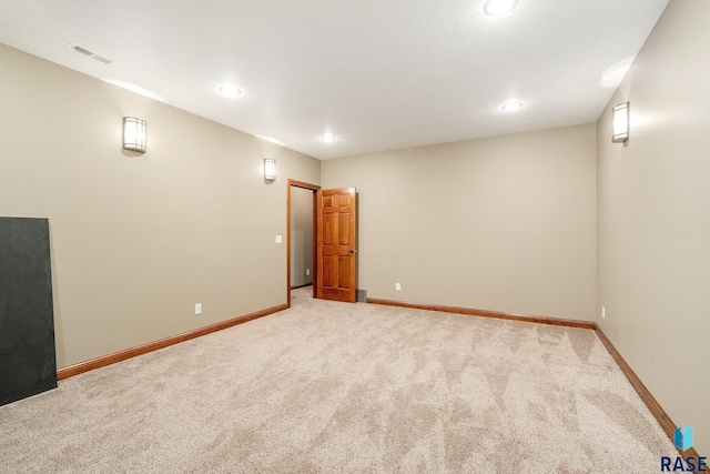 2708 W Bitterroot St, Sioux Falls, SD 57108 - finished below grade area with light carpet, recessed lighting, and baseboards