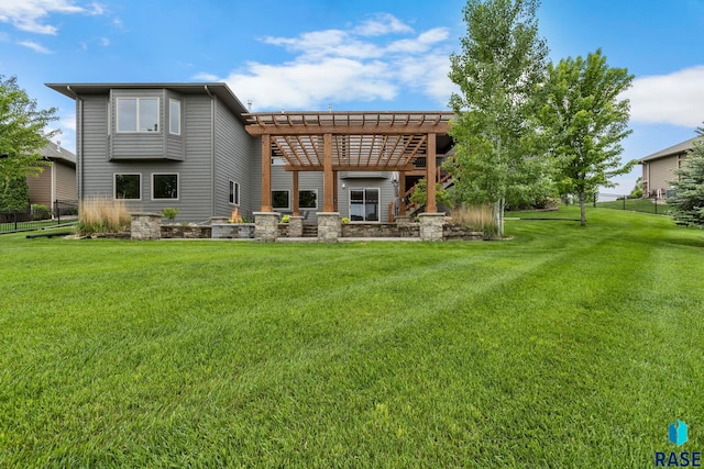 2708 W Bitterroot St, Sioux Falls, SD 57108 - rear view of property with a pergola