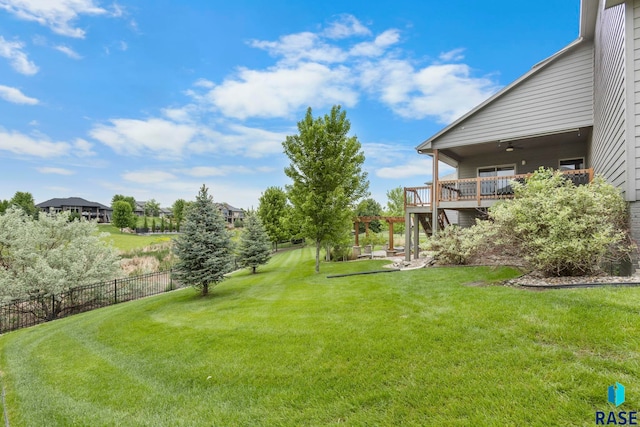 2708 W Bitterroot St, Sioux Falls, SD 57108 - view of yard with a deck
