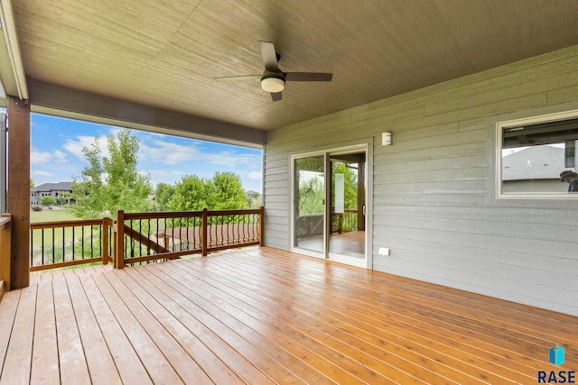 2708 W Bitterroot St, Sioux Falls, SD 57108 - wooden terrace featuring a ceiling fan