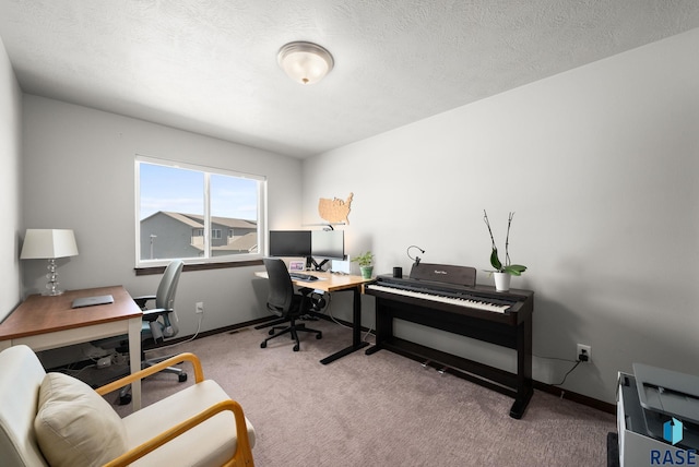 5520 S Seville Pl, Sioux Falls, SD 57108 - office featuring carpet flooring, a textured ceiling, and baseboards