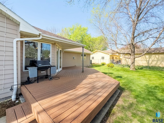 110 W Apple St, Tea, SD 57064 - wooden terrace featuring a yard and grilling area