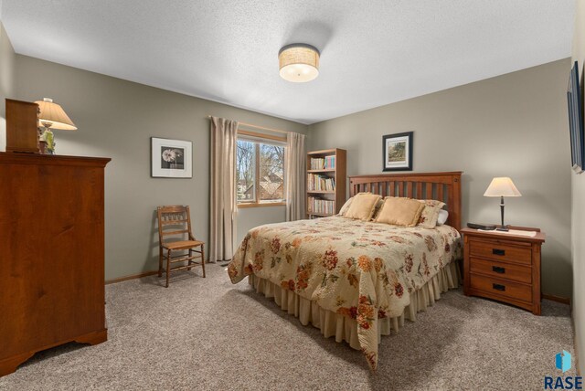 904 W Chicory Ln, Sioux Falls, SD 57108 - bedroom with light colored carpet, baseboards, and a textured ceiling