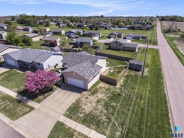 aerial perspective of suburban area
