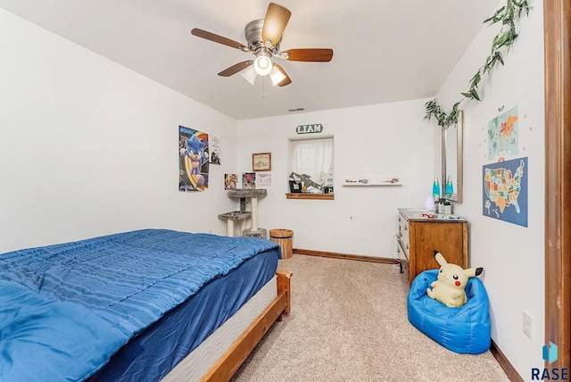 615 Marsha Cir, Tea, SD 57064 - carpeted bedroom with baseboards and a ceiling fan