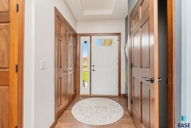 615 Marsha Cir, Tea, SD 57064 - foyer entrance featuring light wood-type flooring and a raised ceiling