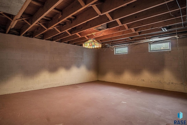 view of basement