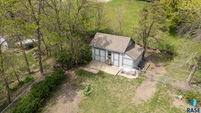 view from above of property