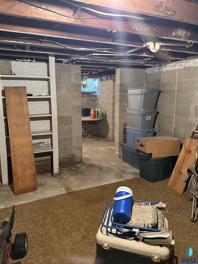 view of basement