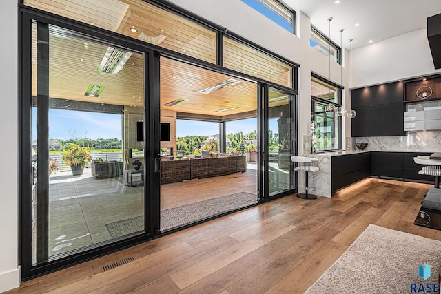 entryway featuring hardwood / wood-style floors