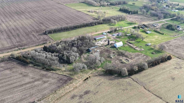 47743 233a St, Egan, SD 57024 - aerial view of property's location with rural landscape and farmland